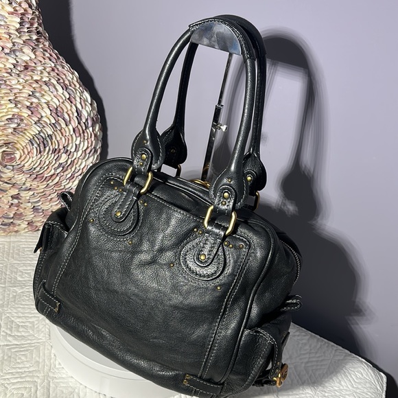 SOLD EUC Chloe’ Paddington Large black leather purse with lock and key - Picture 5 of 17